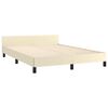 vidaXL Cadre de lit sans matelas cr&egrave;me 140x190 cm similicuir