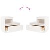 vidaXL Table de chevet Blanc 60x34x51 cm Bois de pin solide