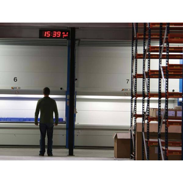 Perel Horloge murale &agrave; LED 83x23 cm Noir