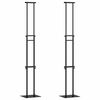 vidaXL Pr&eacute;sentoirs de salon 2 pc Noir 30 x 23,5 x 210 cm Acier