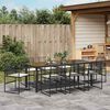 vidaXL Ensemble de salle &agrave; manger pour jardin 9 pcs Noir