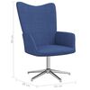 vidaXL Chaise de relaxation Bleu Tissu