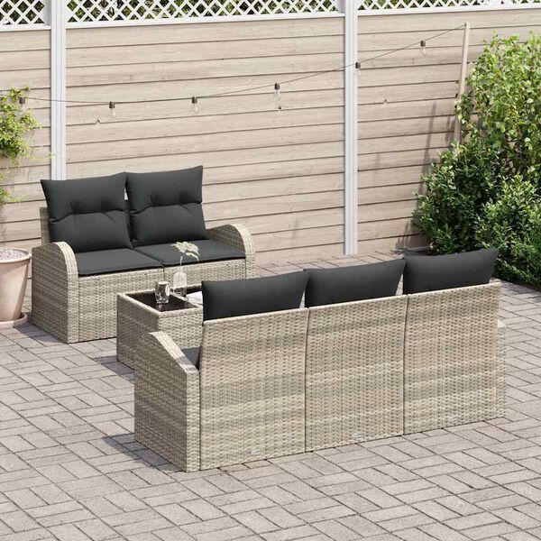vidaXL Ensemble de canapé de jardin Gris clair 55 x 55 x 37 cm