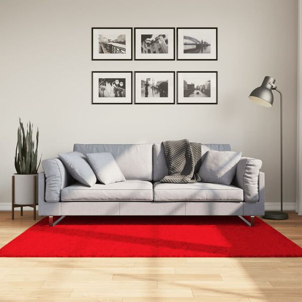 vidaXL Tapis OVIEDO &agrave; poils courts rouge 120x170 cm