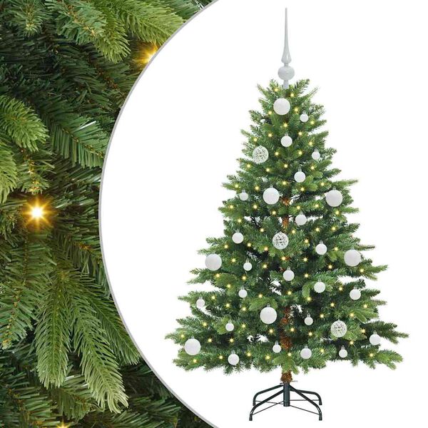 vidaXL Sapin de No&euml;l artificiel avec 150 LED Vert 120 cm PE et PVC