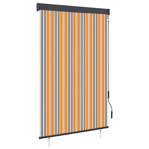 vidaXL Store roulant d'ext&eacute;rieur 120x250 cm Jaune et bleu