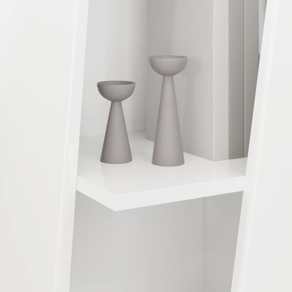 vidaXL &Eacute;tag&egrave;re lat&eacute;rale Blanc brillant 33 x 32 x 100,5 cm