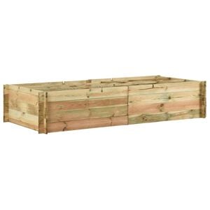 vidaXL Jardini&egrave;re pour l&eacute;gumes Bois de pin impr&eacute;gn&eacute; 197x100x40 cm