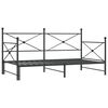 vidaXL Lit de jour et lit gigogne sans matelas noir 100x190 cm acier