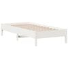 vidaXL Cadre de lit sans matelas blanc 90x190 cm bois de pin massif