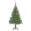 vidaXL Sapin de Noël avec 150 LED avec support Vert 150 cm PVC