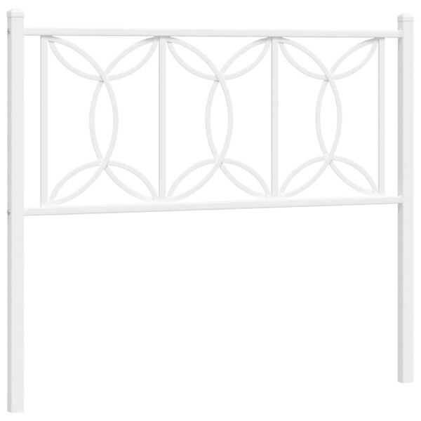 vidaXL T&ecirc;te de lit de remplacement m&eacute;tal blanc 100 cm