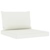 vidaXL Salon de jardin 10 pcs avec coussin Cr&egrave;me