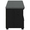 vidaXL Banc d'entr&eacute;e avec coussin Ch&ecirc;ne noir 100 x 38 x 46 cm