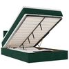 vidaXL Cadre de lit ottoman avec matelas vert fonc&eacute; 120x200 cm velours