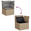 vidaXL Salon de jardin avec coussins 5 pcs beige r&eacute;sine tress&eacute;e