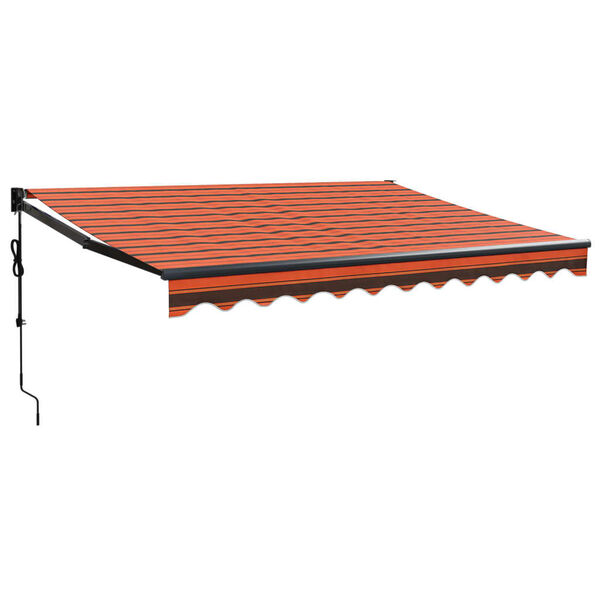vidaXL Auvent r&eacute;tractable automatique orange et marron 3x2,5 m