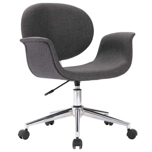 vidaXL Chaise pivotante de bureau Gris Tissu