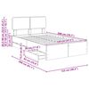 vidaXL Cadre de lit avec tiroir Noir 120 x 200 cm Bois d&rsquo;ing&eacute;nierie