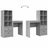 vidaXL Bureau avec tiroir 2 pcs Gris Sonoma