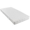 vidaXL Lit avec matelas Blanc Similicuir 140x200 cm