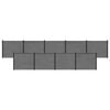 vidaXL Panneau de cl&ocirc;ture 9 pcs WPC et Aluminium Gris