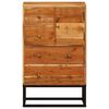 vidaXL Commode avec porte Naturel 55 x 30 x 90 cm Bois d'Acacia Massif