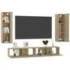 vidaXL Ensemble de meubles TV 4 pcs Ch&ecirc;ne sonoma Bois d'ing&eacute;nierie