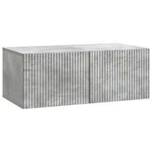 vidaXL Meuble TV mural Gris b&eacute;ton 78,5 x 41 x 30 cm Bois d'ing&eacute;nierie