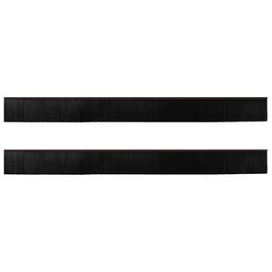 vidaXL Brosses de porte adh&eacute;sives 2 pcs Marron 100 cm