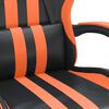 vidaXL Chaise de jeu Noir et orange Similicuir