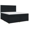 vidaXL Lit boxspring avec matelas Noir 140 x 190 cm Tissu