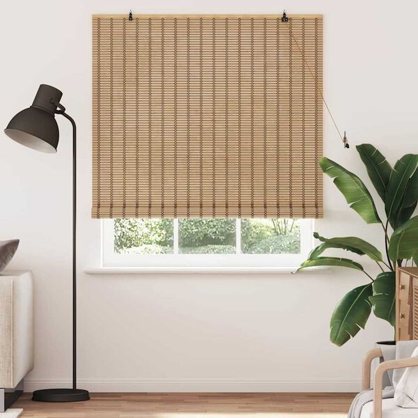 vidaXL Store enrouleur avec des rideaux Nature 140 x 220 cm Bambou
