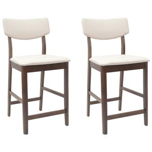vidaXL Chaises de salle &agrave; manger 2 pcs Marron Clair 48 x 49 x 95 cm