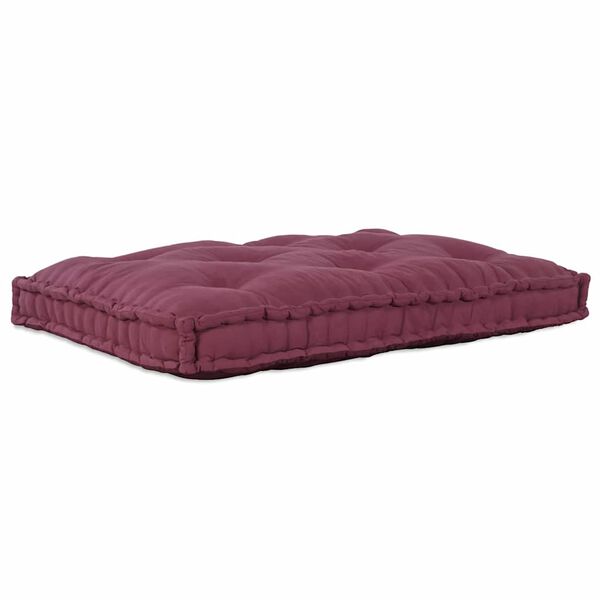 vidaXL Coussin de canap&eacute; sur palette Marron 120 x 80 x 12 cm tissu