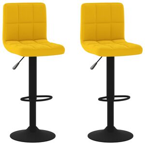 vidaXL Tabourets de bar lot de 2 jaune moutarde velours