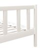 vidaXL Cadre de lit sans matelas blanc bois massif