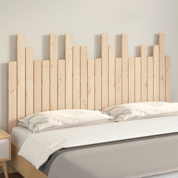 vidaXL T&ecirc;te de lit murale 146,5x3x80 cm Bois massif de pin