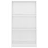 vidaXL Biblioth&egrave;que 3 niveaux Blanc brillant 60x24x109 cm Bois