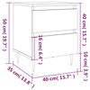 vidaXL Table de chevet gris béton 40x35x50 cm bois d’ingénierie