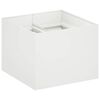 vidaXL Cache-pot de jardin Blanc 80 x 80 x 60 cm Acier lamin&eacute; &agrave; froid