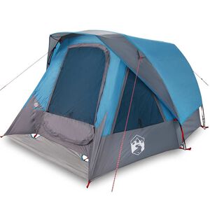 vidaXL Tente de camping de cabine 4 personnes bleu imperm&eacute;able