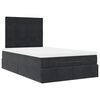 vidaXL Cadre de lit ottoman avec matelas noir 120x190 cm velours