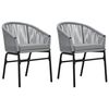 vidaXL Chaises de jardin lot de 2 Anthracite Rotin PE