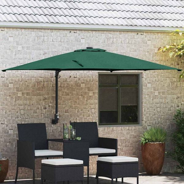 vidaXL Parasol de jardin Vert et Noir 248.5 x 247.5 x 160 cm