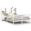 vidaXL Lit biblioth&egrave;que sans matelas blanc 160x200 cm bois pin massif