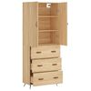 vidaXL Buffet haut Ch&ecirc;ne sonoma 69,5x34x180 cm Bois d'ing&eacute;nierie