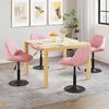 vidaXL Chaises pivotantes à manger lot de 4 rose velours