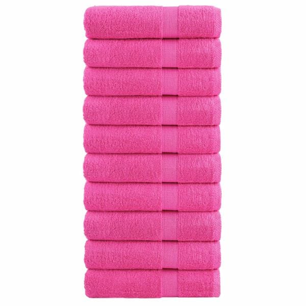 vidaXL Serviettes de douche de qualit&eacute; sup&eacute;rieure SOLUND 10 pcs rose