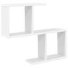 vidaXL &Eacute;tag&egrave;re Murale Blanc 60 x 12 x 50,5 cm Bois d'ing&eacute;nierie